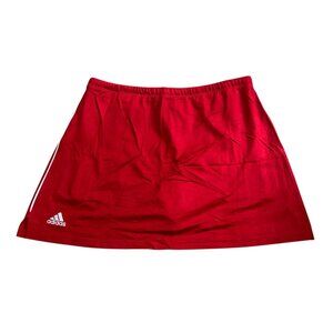 Adidas Red Tennis Running Skort W/ Built-In Shorts Sz Large Womens Comfortable F